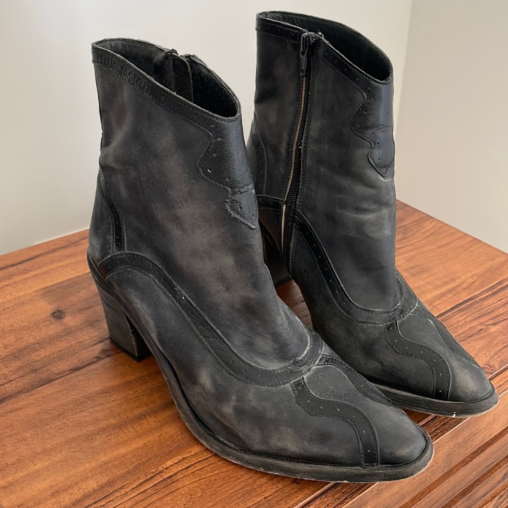 Free People Distressed Booties